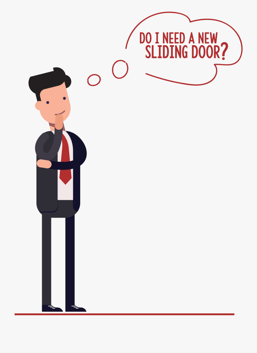 Man Thinking Sliding Door - Proceso De Pensamiento Y Caracterizacion, Transparent Clipart