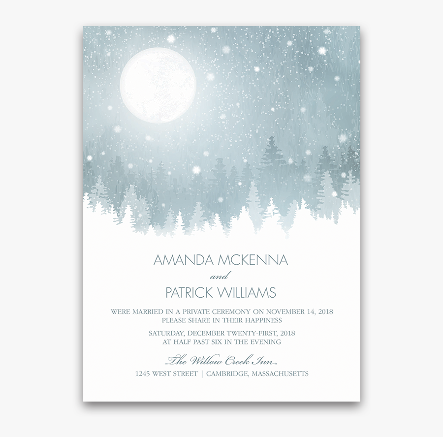 Clip Art Snowflake Reception Only Invite - Poster, Transparent Clipart