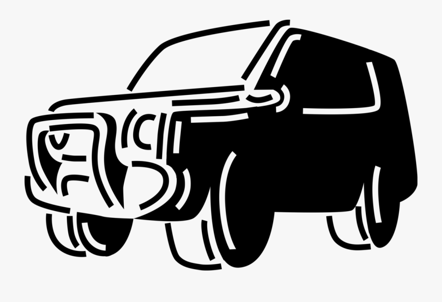 Vector Illustration Of Four Wheel Drive Off Road Automobile, Transparent Clipart