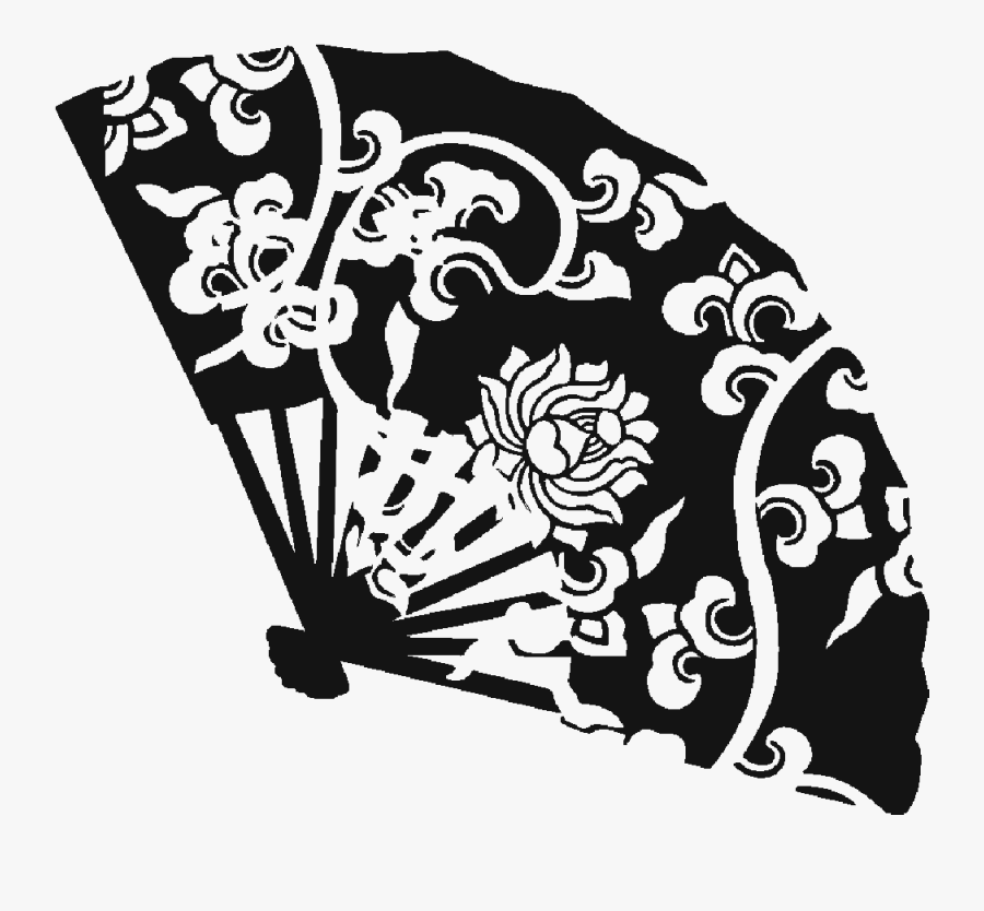 Hand Fan Design In Drawing, Transparent Clipart