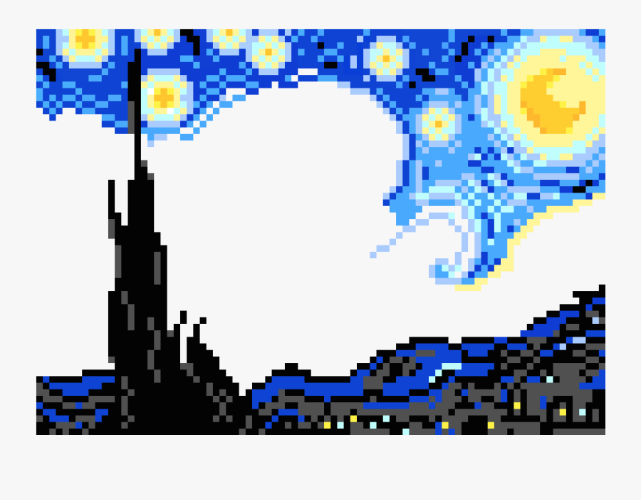 Starry Night Art Png, Transparent Clipart