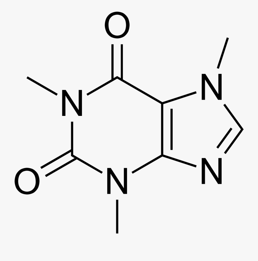 Clip Art Wikipedia - Caffeine Structure, Transparent Clipart