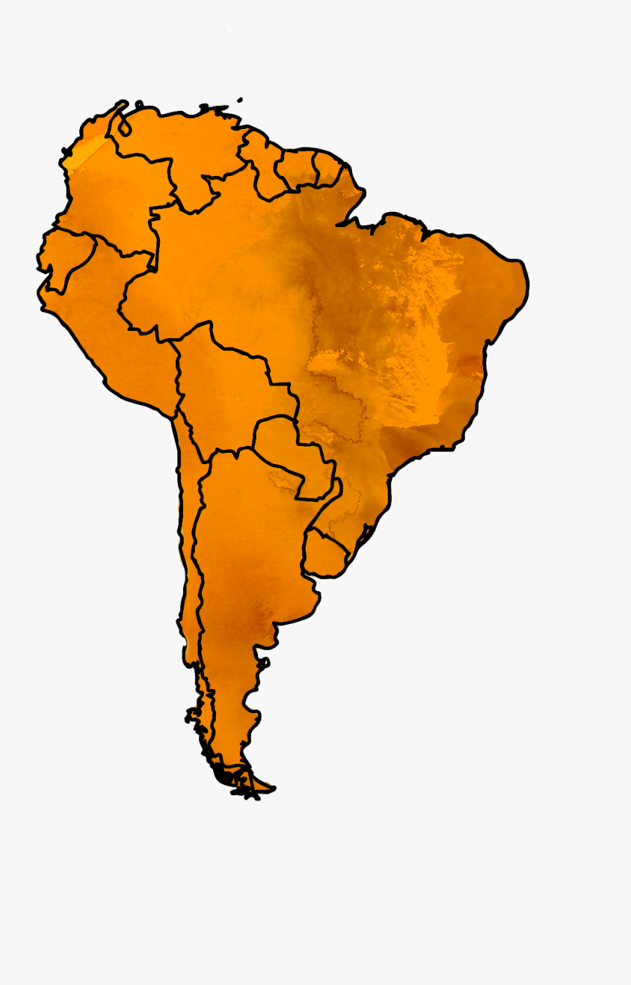 Map Of South America, Transparent Clipart
