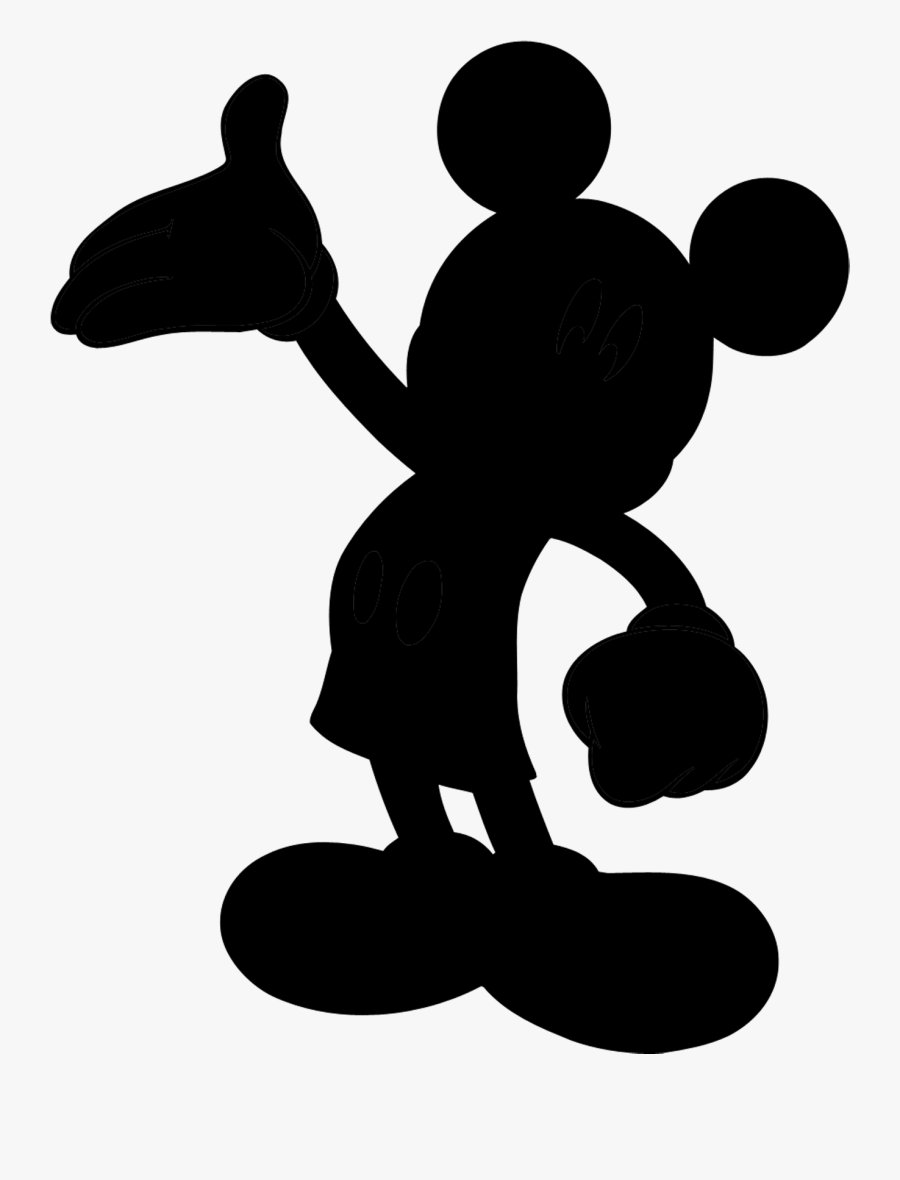 Mickey Mouse Silhouette Minnie Mouse Pluto Art - Transparent Mickey Mouse Silhouette, Transparent Clipart