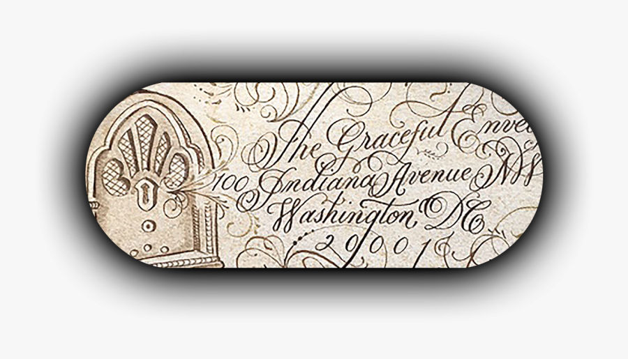 Wedding Envelope Calligraphy - Illustration, Transparent Clipart