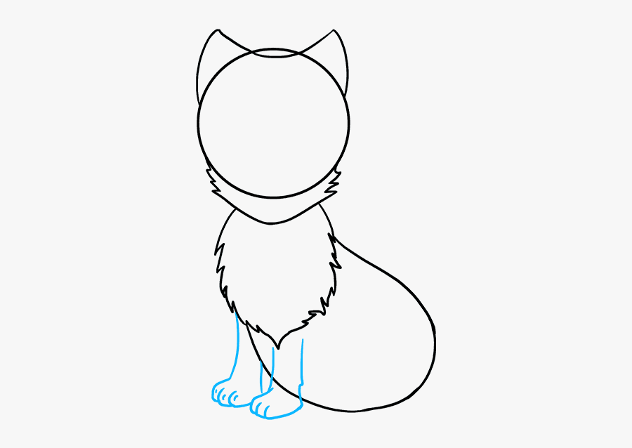 How To Draw Arctic Fox - Arctic Fox Drawing Easy, Transparent Clipart