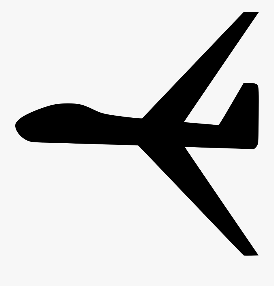 Airplane,line,clip And White,wing - Uav Icon Png, Transparent Clipart