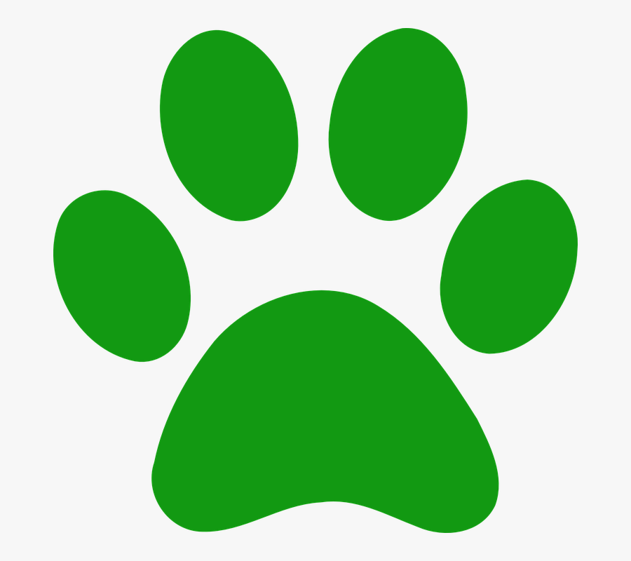 Dog Paw Printing Cat Clip Art - Green Paw Print Clip Art , Free ...