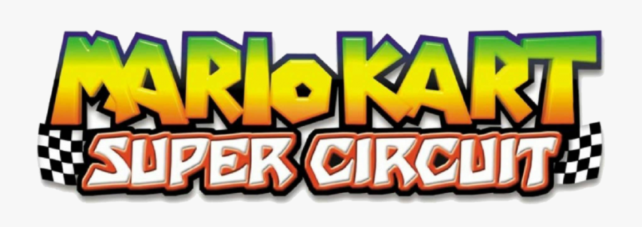 Download Super Mario Kart Png File For Designing Purpose - Mario Kart Super Circuit Logo, Transparent Clipart