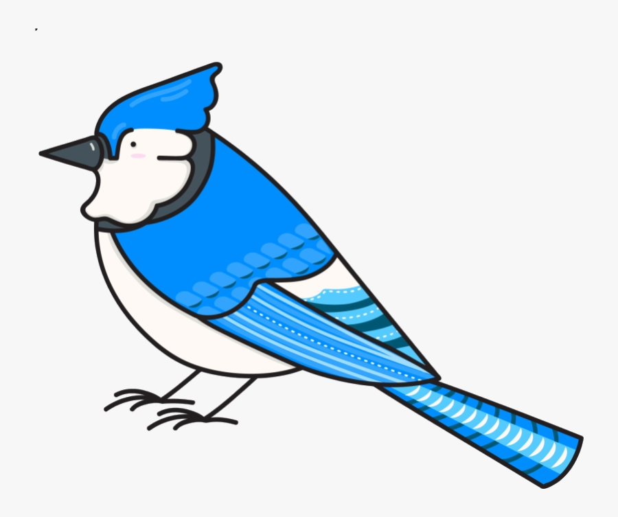 Blue Jay Bird Nerds Stickers Messages Sticker- Clipart - Jay, Transparent Clipart