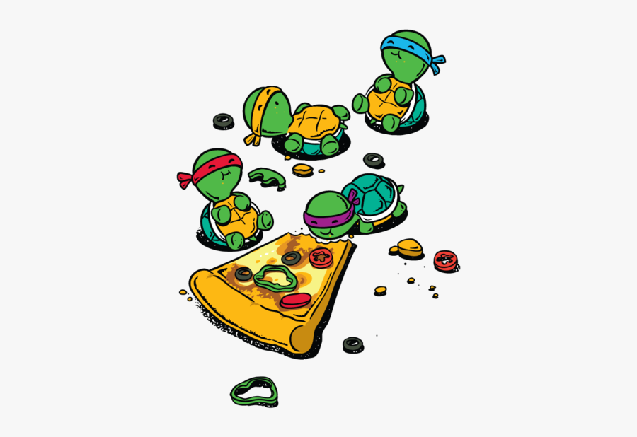 Pizza Clip Ninja Turtle - Kawaii Ninja Turtles Pizza, Transparent Clipart