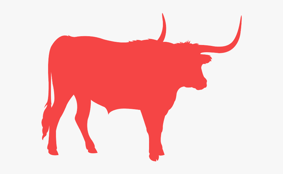 Longhorn Silhouette, Transparent Clipart