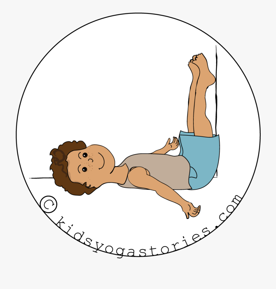 Yoga Tree Legs Up Wall Pose For Children, Transparent Clipart