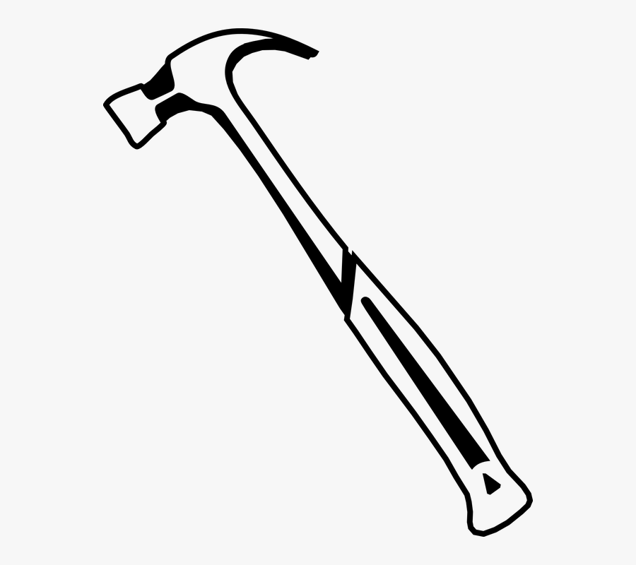 Hammer, Tools, Carpentry - Cartoon Hammer Tool Drawing, Transparent Clipart