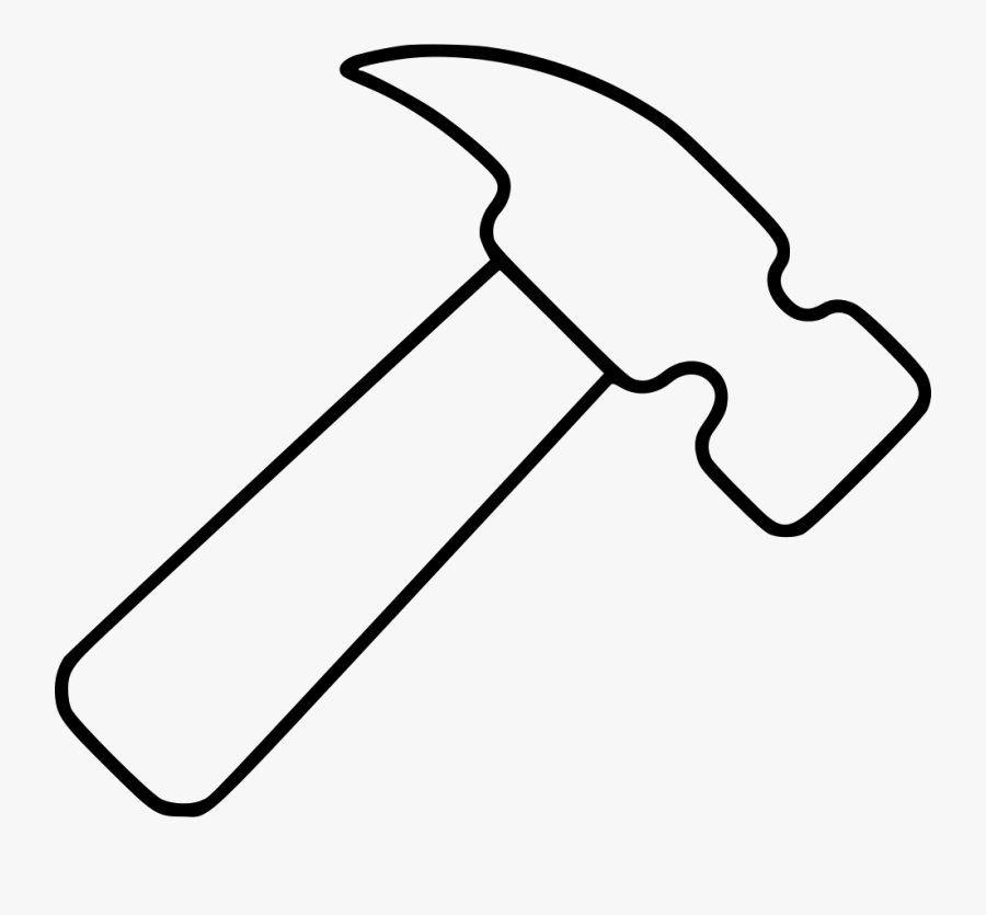 Transparent Hammer Png Icon - Line Art, Transparent Clipart