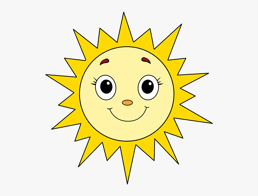 How To Draw Sun - Sun Drawing, Transparent Clipart