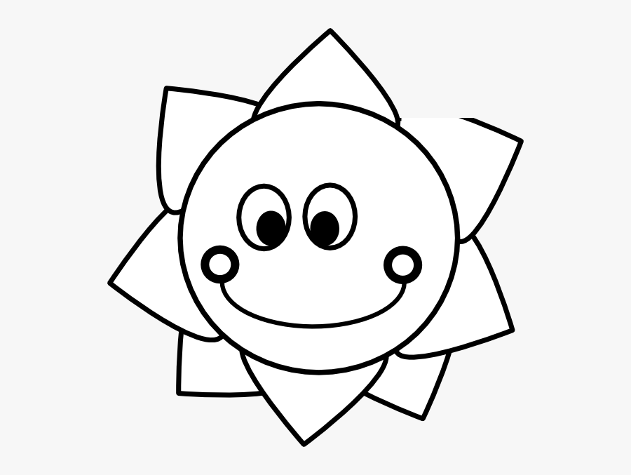 Outline Of A Sun, Transparent Clipart