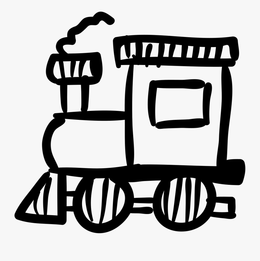 Train Locomotive Toy - Hand Drawn Toy Png, Transparent Clipart