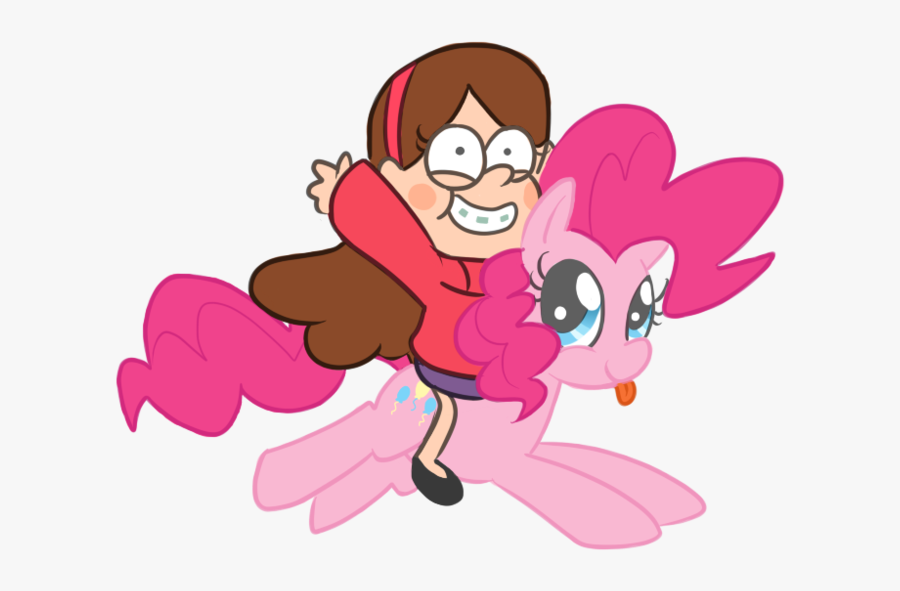 Artist Needed, Crossover, Gravity Falls, Humans Riding - Mabel Ride Pinkie Pie, Transparent Clipart