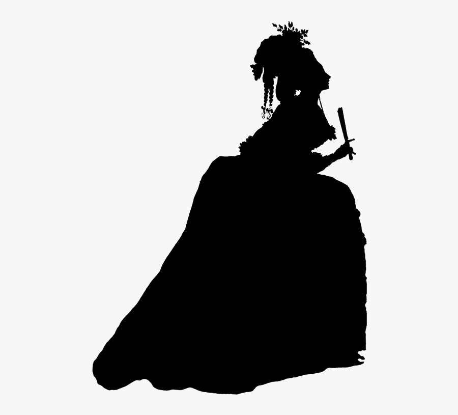 18th Century Silhouette Marie Antoinette, Transparent Clipart