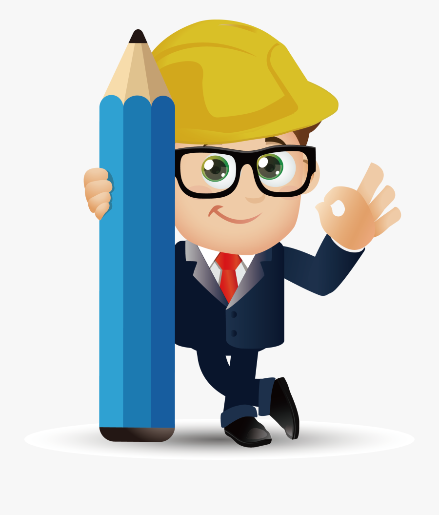 Transparent Material Clipart - Engineer Cartoon Characters Png, Transparent Clipart