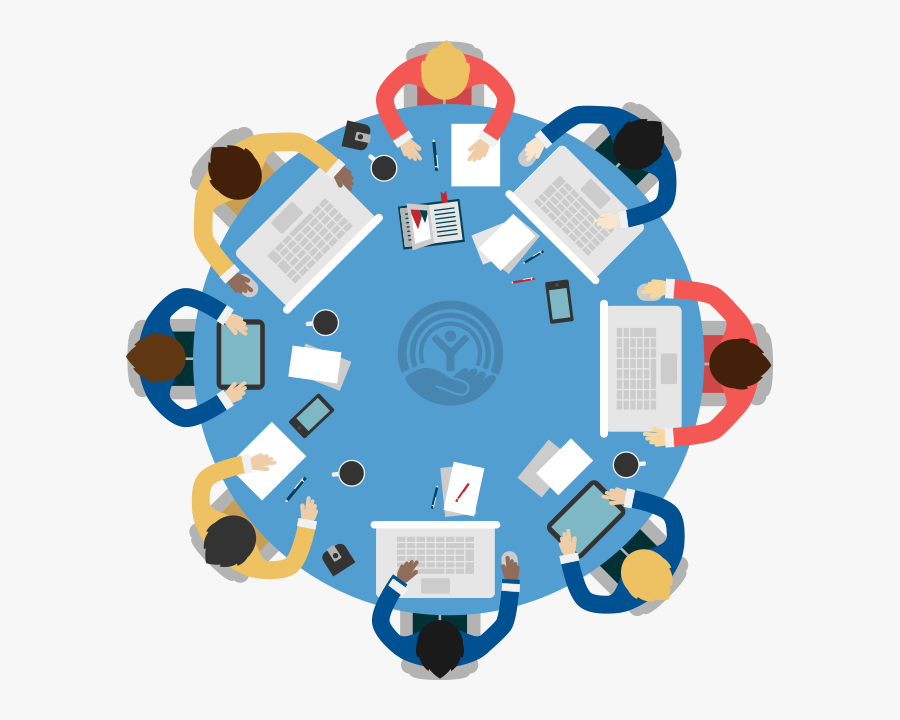 Round Table Business Meeting, Transparent Clipart