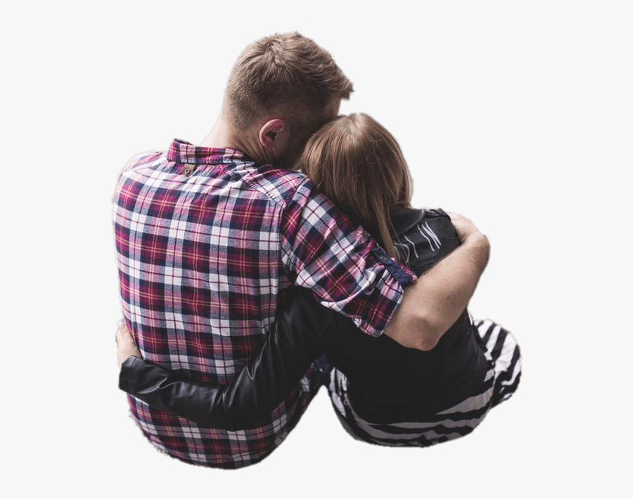 Couple Hugging Each Other Hind View Clip Arts - Imagenes De Parejas Png, Transparent Clipart