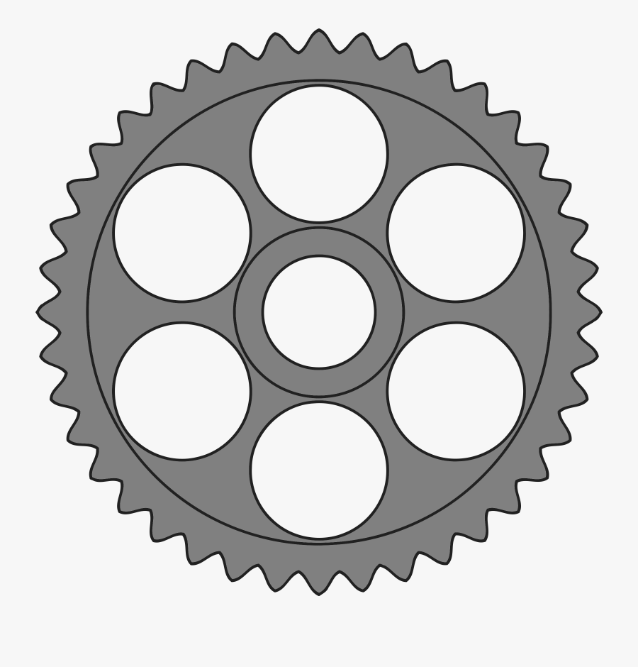 50-tooth Gear With Circular Holes Clip Arts - Gear With 40 Teeth, Transparent Clipart