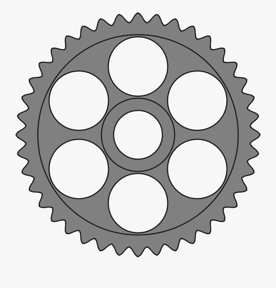 50-tooth Gear With Circular Holes Clip Arts - Gear With 40 Teeth , Free ...