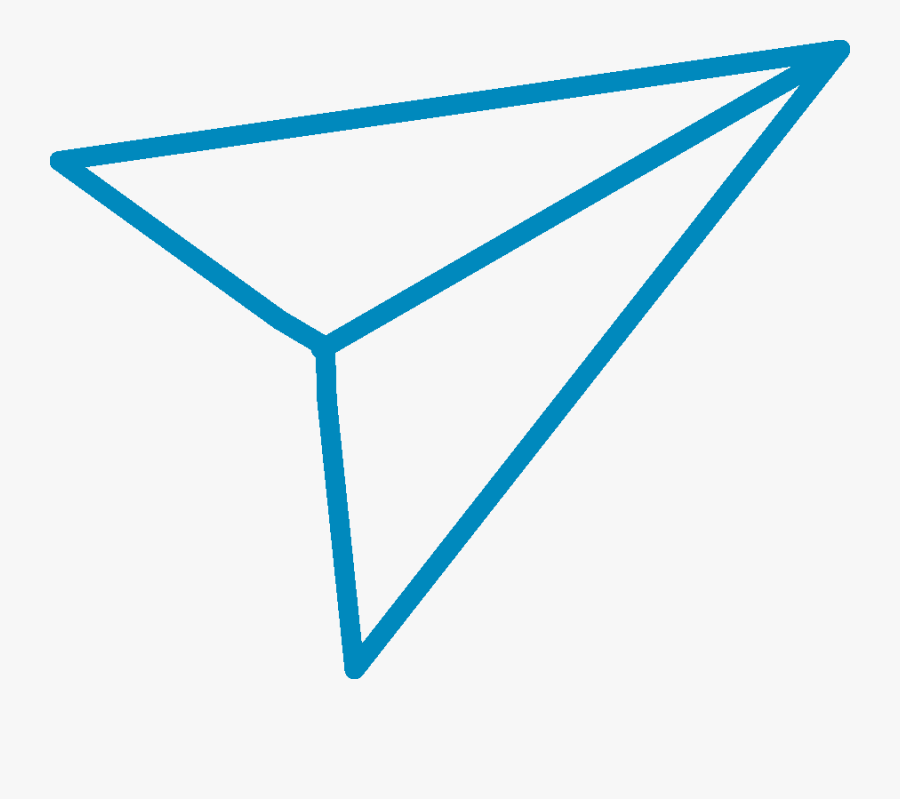 Paperairplane - Triangle, Transparent Clipart