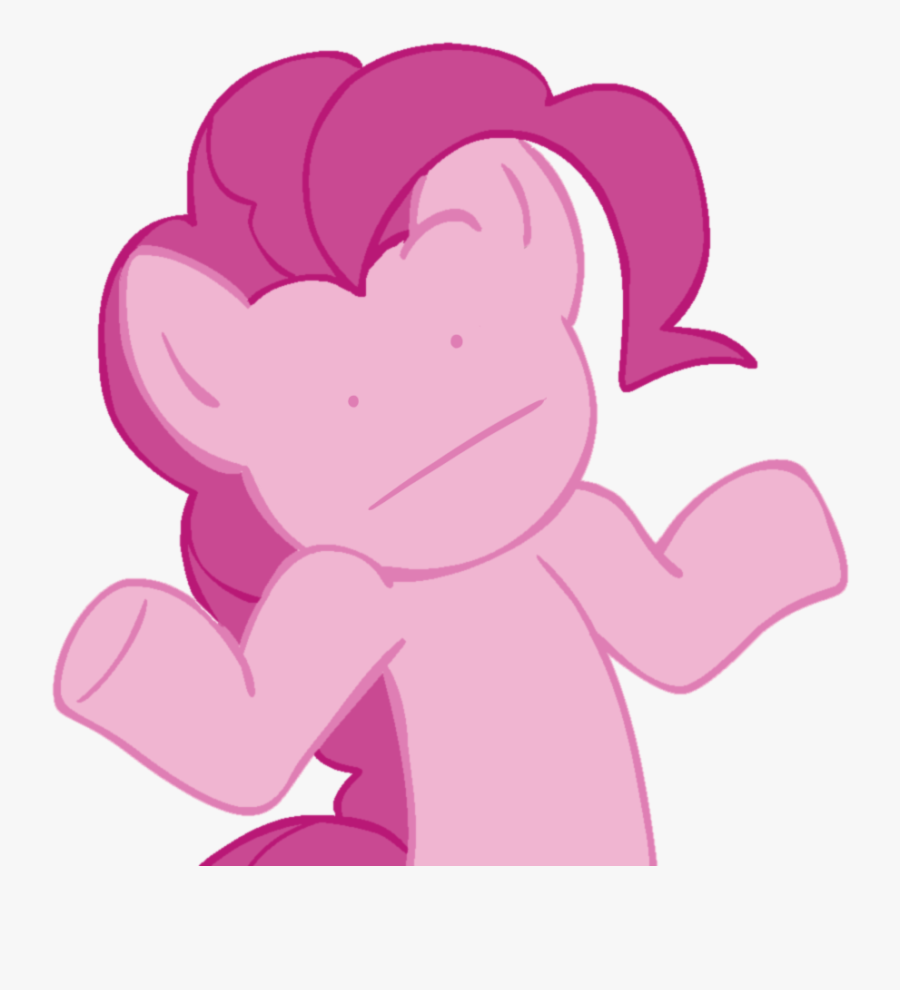 Pinkie Pie Shrugging, Transparent Clipart