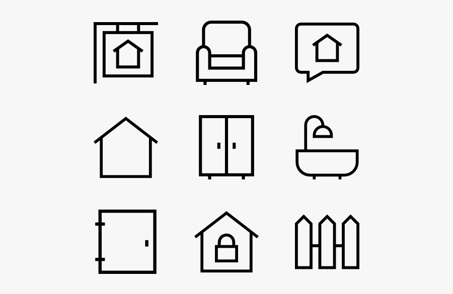 House Outline Png - Automation Cabinet Icon Vector, Transparent Clipart
