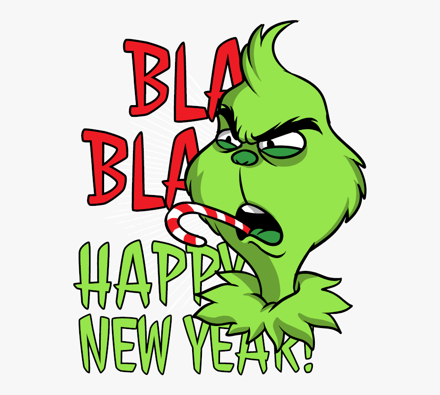 Happy New Year Grinch, Transparent Clipart