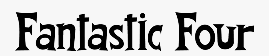 Clip Art Download Famous Fonts - Fantastic 4 In Different Fonts, Transparent Clipart