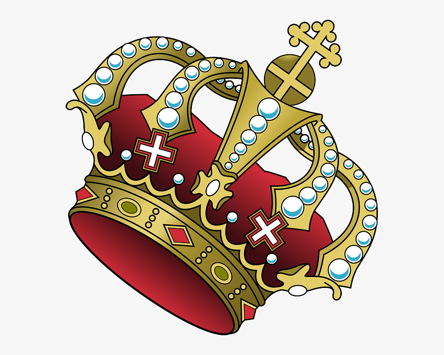 Gold And Blue Royal Crown, Transparent Clipart