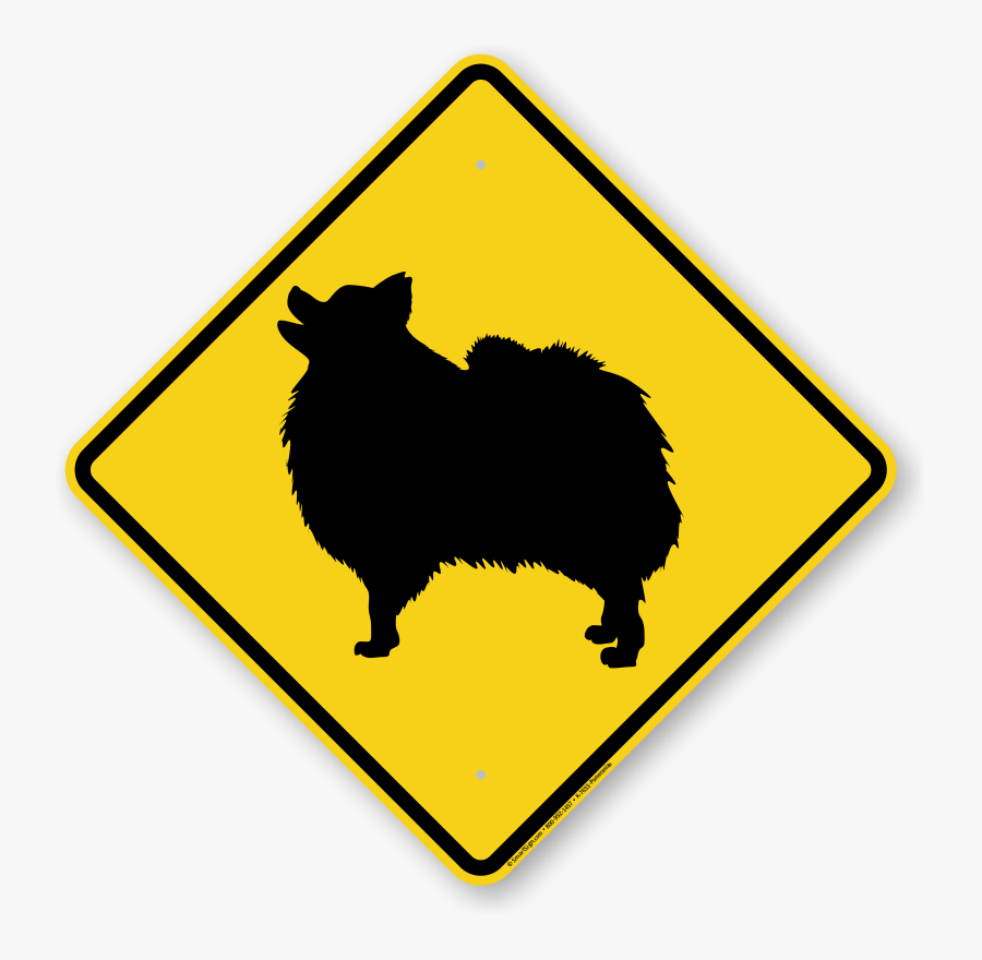 Pomeranian Symbol Guard Dog Sign - Beware Of Dog Pomeranian, Transparent Clipart