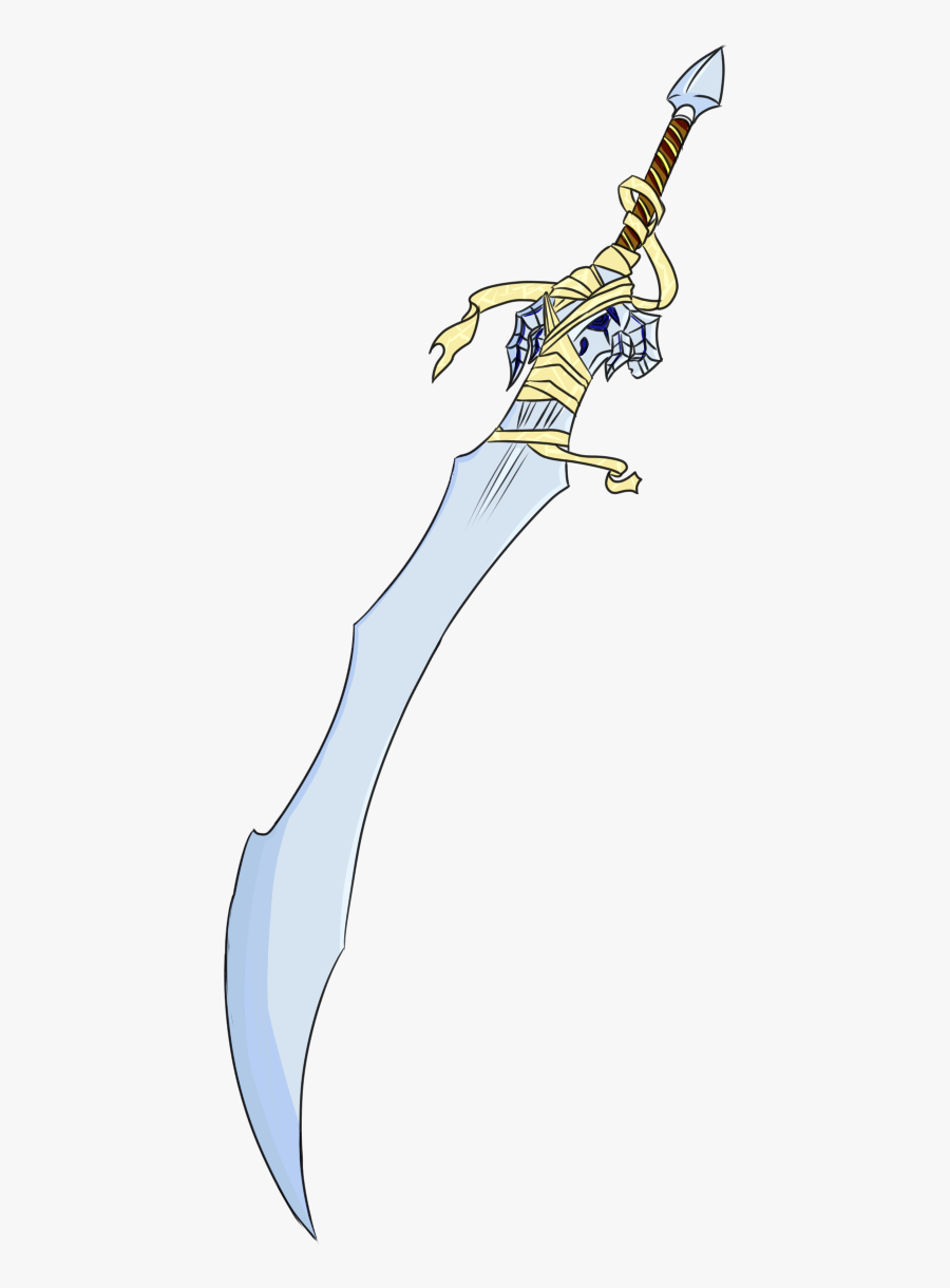 Big Ice Sword - Cartoon, Transparent Clipart