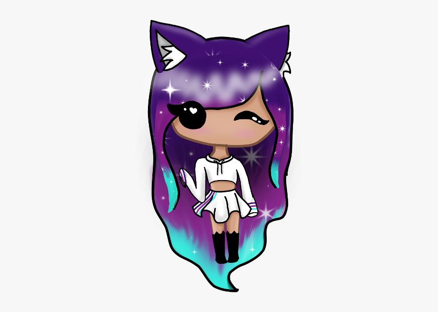 Chibi Art Digital Galaxy Outfit Freetoedit - Cartoon, Transparent Clipart