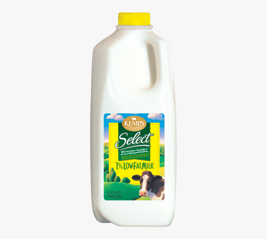 Half Gallon 1% Milk, Transparent Clipart