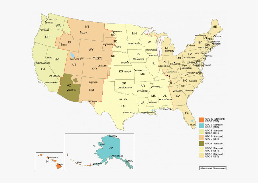 Time Zone Map 2019, Transparent Clipart