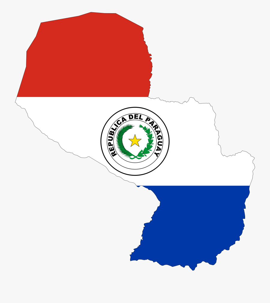 Paraguay Map Flag Clip Arts - Paraguay Map Flag, Transparent Clipart