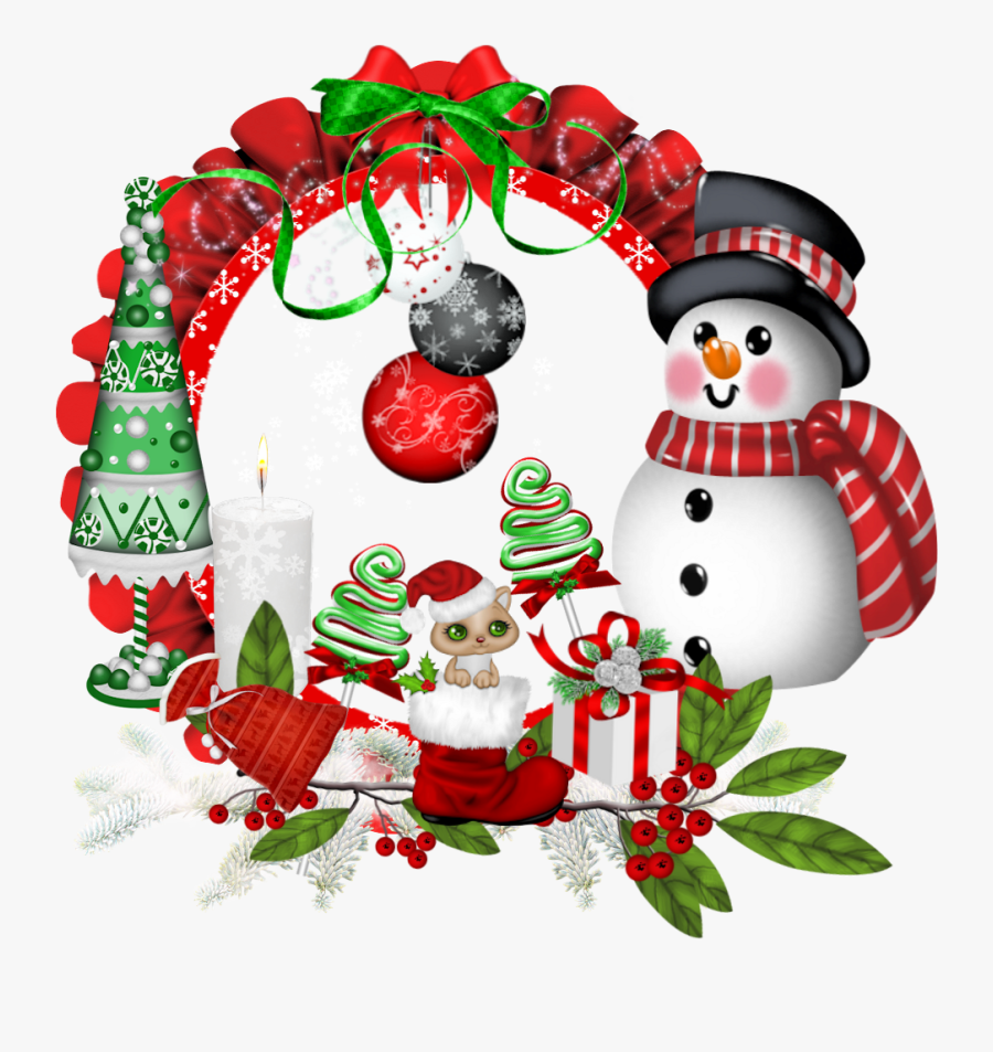 Transparent Frise Noel Clipart - Bonhomme De Neige Png Noel, Transparent Clipart