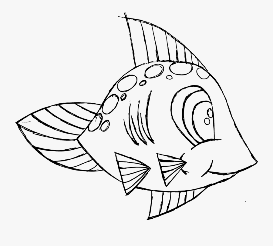 Transparent Fish Drawing Png - Coral Reef Fish, Transparent Clipart