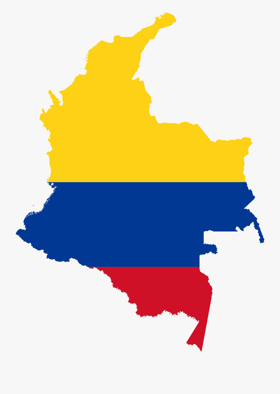 Clip Art Colombia Flag Png - Colombia Flag Map, Transparent Clipart