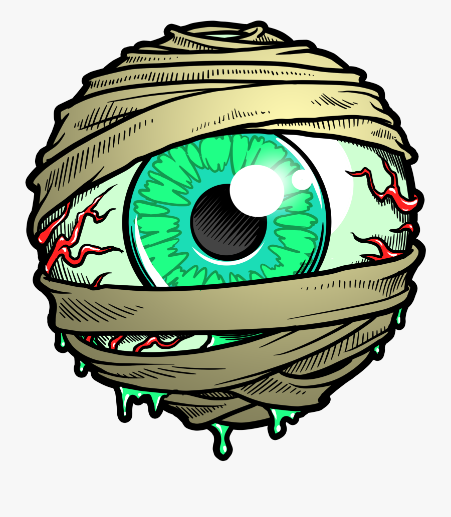 Eyeball Clipart Mummy - Slimy Eye Drawing, Transparent Clipart