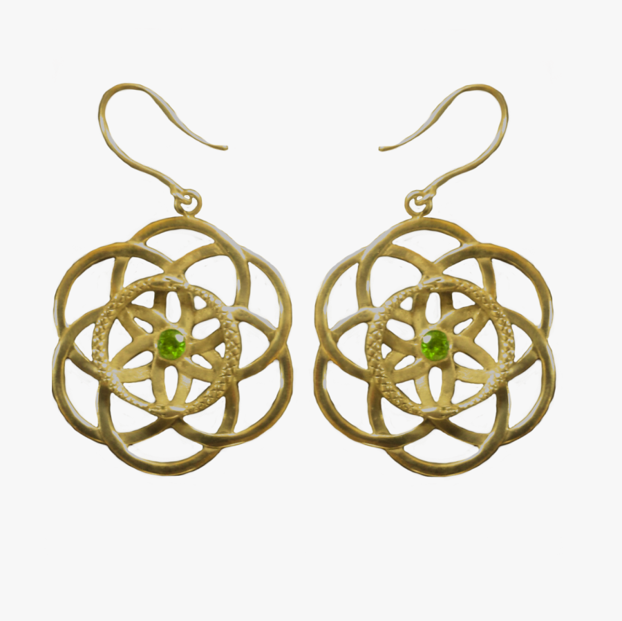 Eternal Serpent Seed Earrings ✧ Brass ✧ Ouroboros - Gold, Transparent Clipart