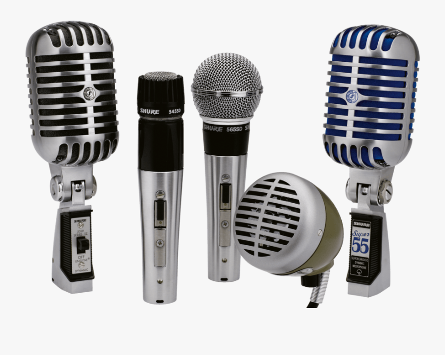 Classic Microphones - Shure Super 55 Deluxe Mic, Transparent Clipart