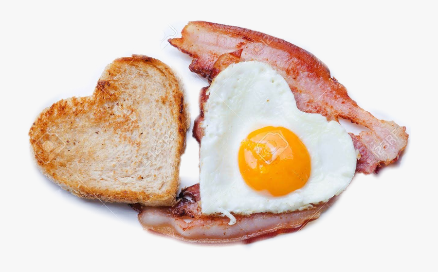 Freetoedit Scbaconandeggs Baconandeggs - Heart Shaped Eggs Breakfast, Transparent Clipart