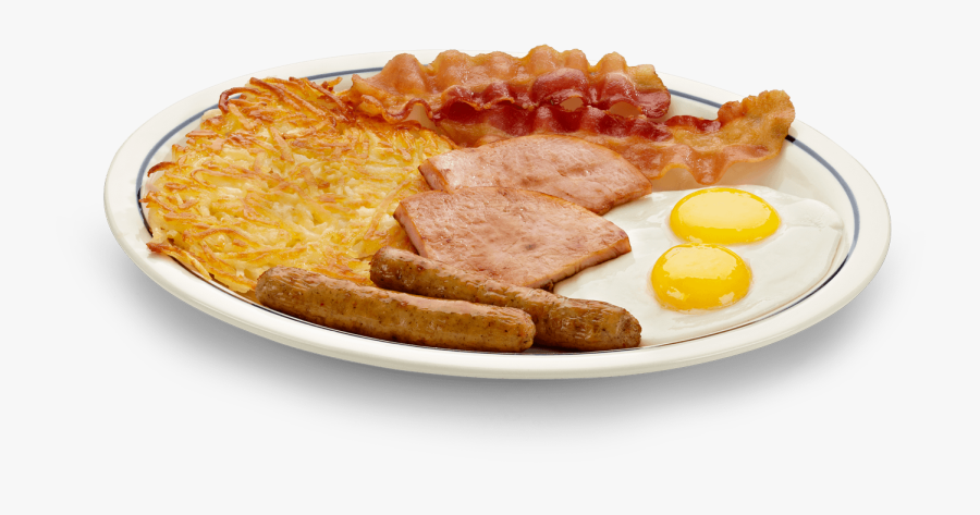 Transparent Fried Eggs Png - Eggs Bacon Ham And Sausage, Transparent Clipart