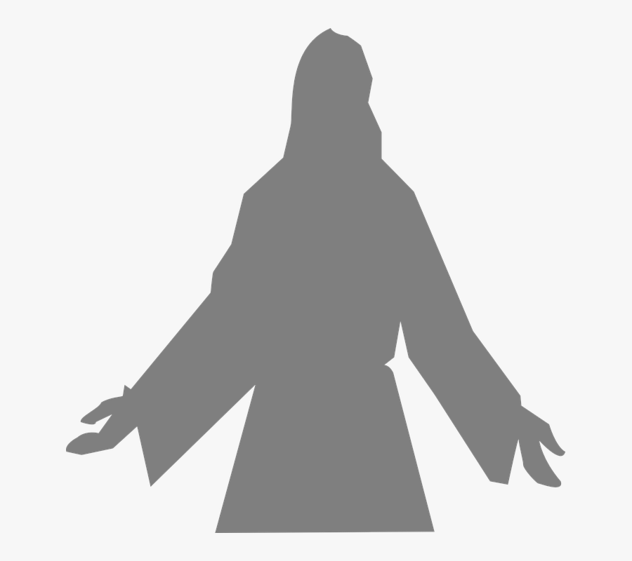 Prophet Jesus Preaching Grey Silhouette Supplicant - Shadow Of Jesus Christ, Transparent Clipart